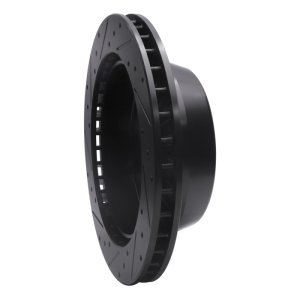 Cadillac Escalade Brake Rotor (1) - Rear Right - R1 Concepts - Drilled & Slotted - Black - `00-`14